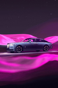 Satin Of Light Rolls Royce Phantom Viii 2024 5k (360x640) Resolution Wallpaper