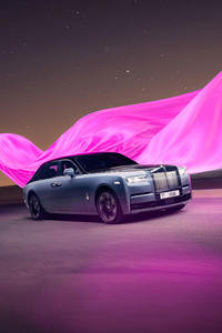 Satin Of Light Rolls Royce Phantom Viii (320x480) Resolution Wallpaper