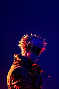 Satoru Gojo The Invincible Sorcerer (1080x2400) Resolution Wallpaper