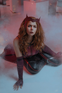 1242x2688 Scarlet Witch Cosplay 2021