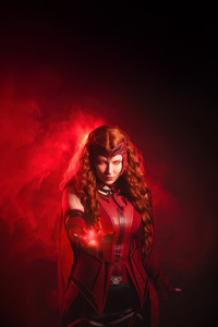 Scarlet Witch Dark Enchantress (1242x2668) Resolution Wallpaper