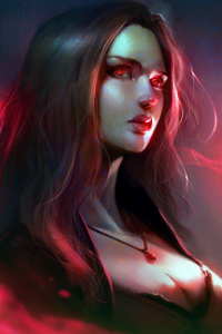 1125x2436 Scarlet Witch Digital Artwork