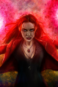 1440x2960 Scarlet Witch Drawing