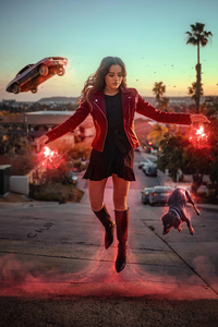 1080x2280 Scarlet Witch Fly With Me 4k