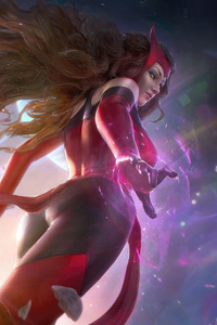 Scarlet Witch Influence (1440x2960) Resolution Wallpaper
