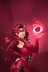 Scarlet Witch Insane And Iconic (1440x2960) Resolution Wallpaper