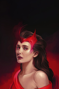 Scarlet Witch Power Beyond Control (1440x2960) Resolution Wallpaper