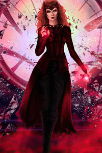 Scarlet Witch Power Resolve (1080x1920) Resolution Wallpaper