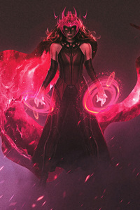 Scarlet Witch Relentless (640x1136) Resolution Wallpaper