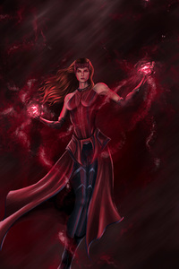 Scarlet Witch Watchful Gaze (640x1136) Resolution Wallpaper