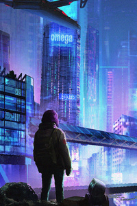 Scavenger Cityscape Cyberpunk 5k