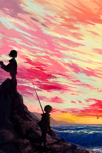 Scenery Watching The Time Flies 5k (480x854) Resolution Wallpaper