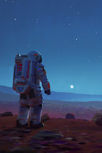 640x1136 Scifi Astronaut Space Mars
