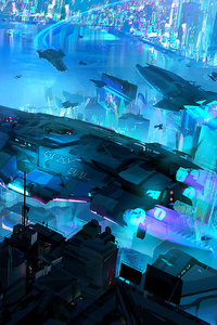 Scifi City Spaceship