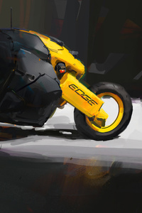 Scifi Fat Tyre Motorcycle 4k
