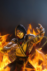 Scorpion Hell Warrior (240x400) Resolution Wallpaper
