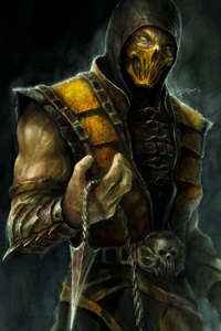 Scorpion Mortal Kombat X 4k Artwork