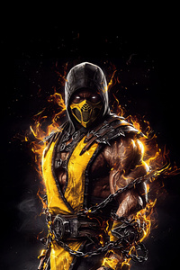 Scorpion The Fire Assassin (1242x2668) Resolution Wallpaper