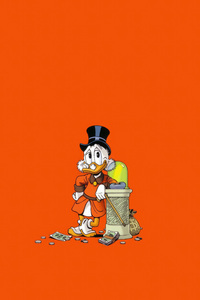Scrooge Mcduck Minimal 5k (480x854) Resolution Wallpaper