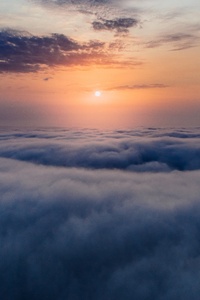 Sea Of Clouds Aerial View 5k (540x960) Resolution Wallpaper