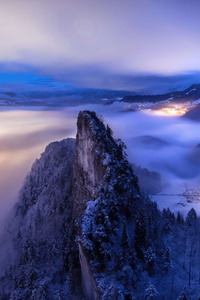 Sea Of Clouds In The German Alps (480x854) Resolution Wallpaper