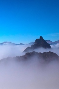 Sea Of Clouds Mountains Peak 5k (640x960) Resolution Wallpaper