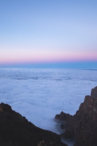 Sea Of Clouds Top View 5k (1125x2436) Resolution Wallpaper