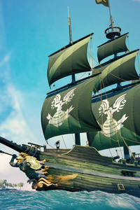 Sea Of Thieves Spartan Ship 8k (480x854) Resolution Wallpaper