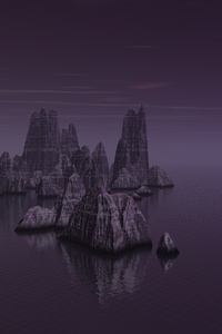 Sea Rocks Dark Purple Tone