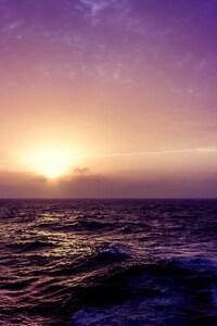 Sea Sunset Purple (360x640) Resolution Wallpaper
