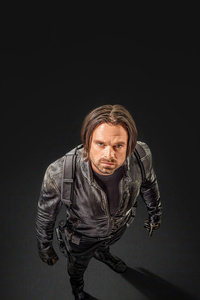 Sebastian Stan As Bucky Barnes In Thunderbolts International Poster (640x1136) Resolution Wallpaper