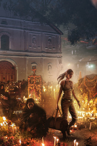 Shadow Of The Tomb Raider Concept Art 4k (640x960) Resolution Wallpaper