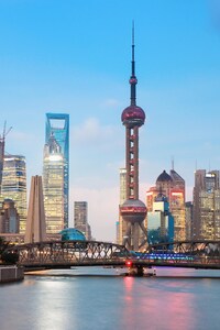 Shanghai Cityscape (640x960) Resolution Wallpaper