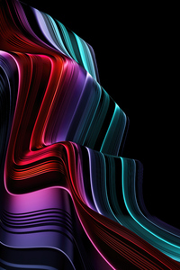 Shapes And Waves Lines 5k (640x960) Resolution Wallpaper