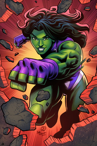 1242x2688 She Hulk Comic 5k