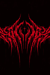 Shining Hollow Black Metal Logo 4k (1125x2436) Resolution Wallpaper