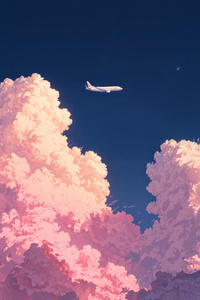 Silent Flight Starry Night (640x1136) Resolution Wallpaper