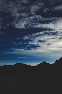 Silhouette Of Mountians 8k (480x854) Resolution Wallpaper