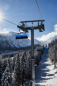 Ski Lift Snow Trees Winter 5k
