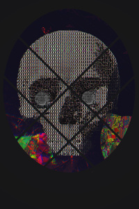 Skull Abstract Art 4k