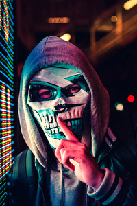 320x568 Skull Face Mask Man
