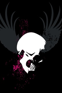 Skull Grunge Wings Dark