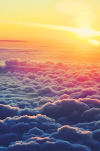 Sky Clouds View From Top (320x568) Resolution Wallpaper