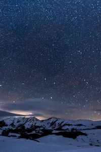 Sky Full Of Stars Snowy Mountains 5k