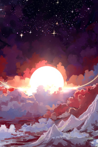 Sleeping Sun (1125x2436) Resolution Wallpaper