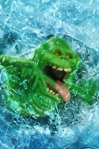 Slimer In Ghostbusters Frozen Empire (1242x2668) Resolution Wallpaper