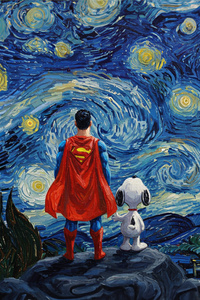 Snoopy And A Friend (240x400) Resolution Wallpaper