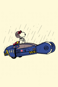Snoopy X Blade Runner Minimal (1080x2400) Resolution Wallpaper