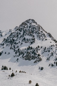 Snow Capped Mountains Winter 5k (1080x2160) Resolution Wallpaper