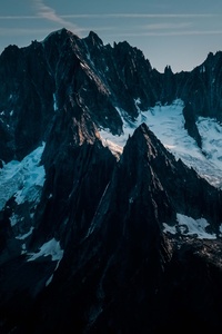 Snow Covered Mountains 5k (480x800) Resolution Wallpaper